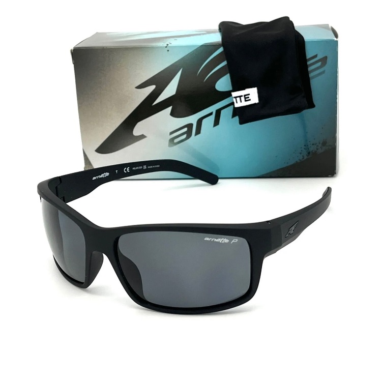 Arnette Fastball An4202 Rubber Black / Dark Gray Polarized 62mm Sunglasses